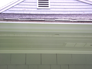 After gutter power washing